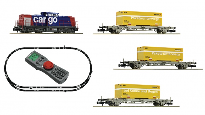 Digital Starter Set Freight train and diesel locomotive, SBB Cargo<br /><a href='images/pictures/Fleischmann/Fleischmann-931485.jpg' target='_blank'>Full size image</a>